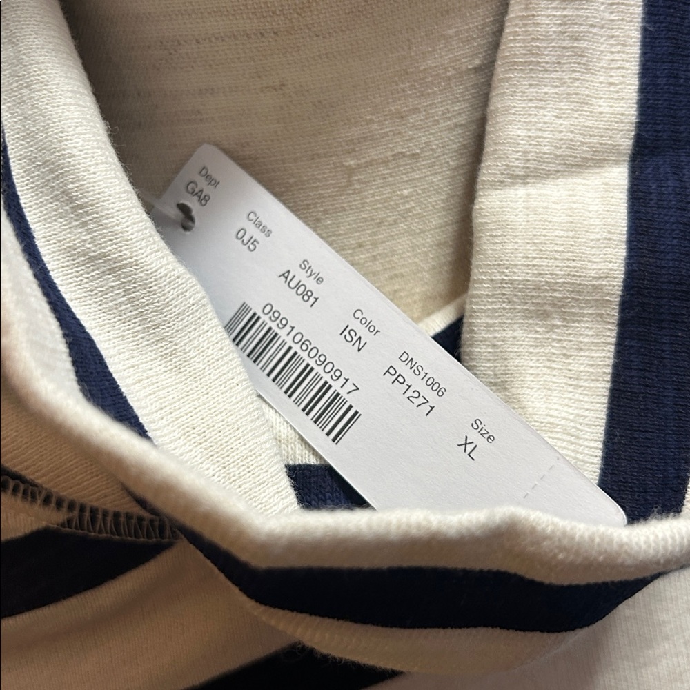 NWT JCrew Vintage Cotton Terry Turtleneck Soft Cottage Preppy Coastal Size XL - Picture 9 of 10